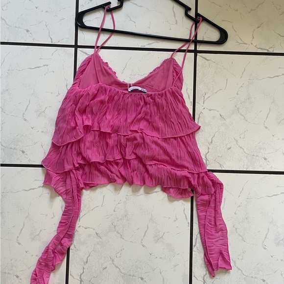 Zara NWT pink ruffle crop top - Picture 5 of 5